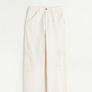 H&M Wide-leg Twill Pants